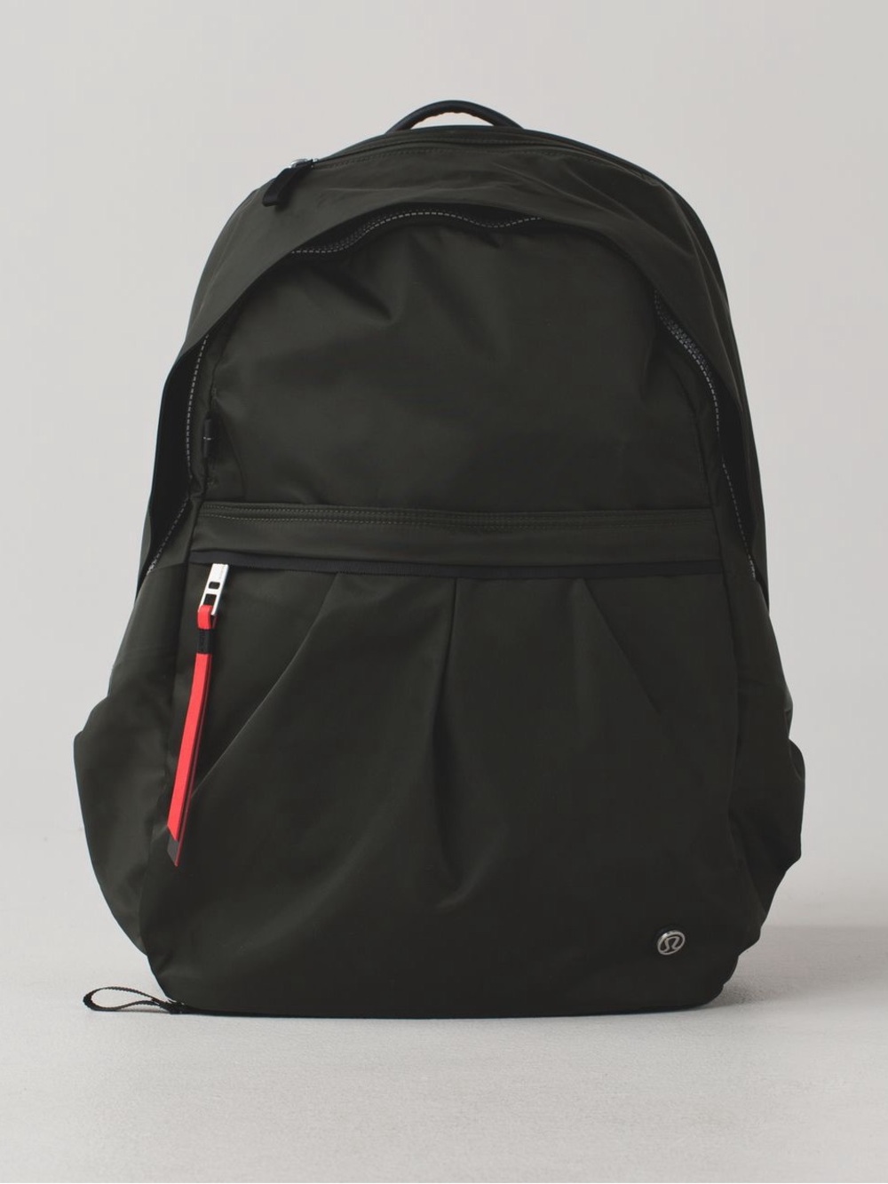 lululemon athletica dark green Backpack with Red interior